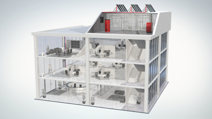 Rénovation et solutions de chauffage dans les bâtiments de bureaux